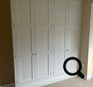 White inframe wardrobe